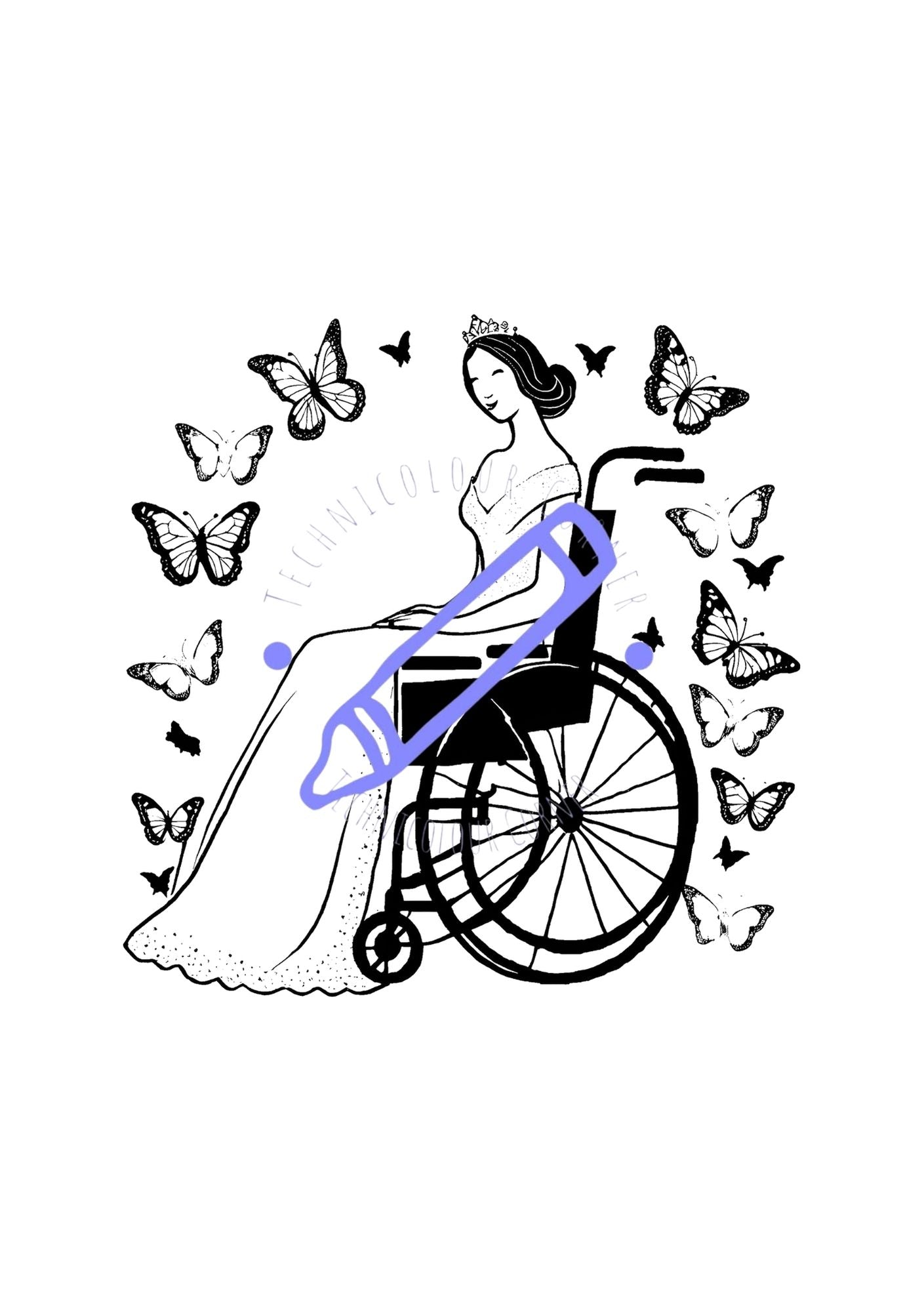 Princess In A Wheelchair Colouring Book