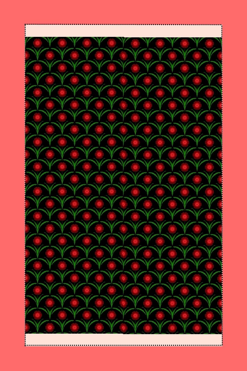 poppy scallops seamless pattern