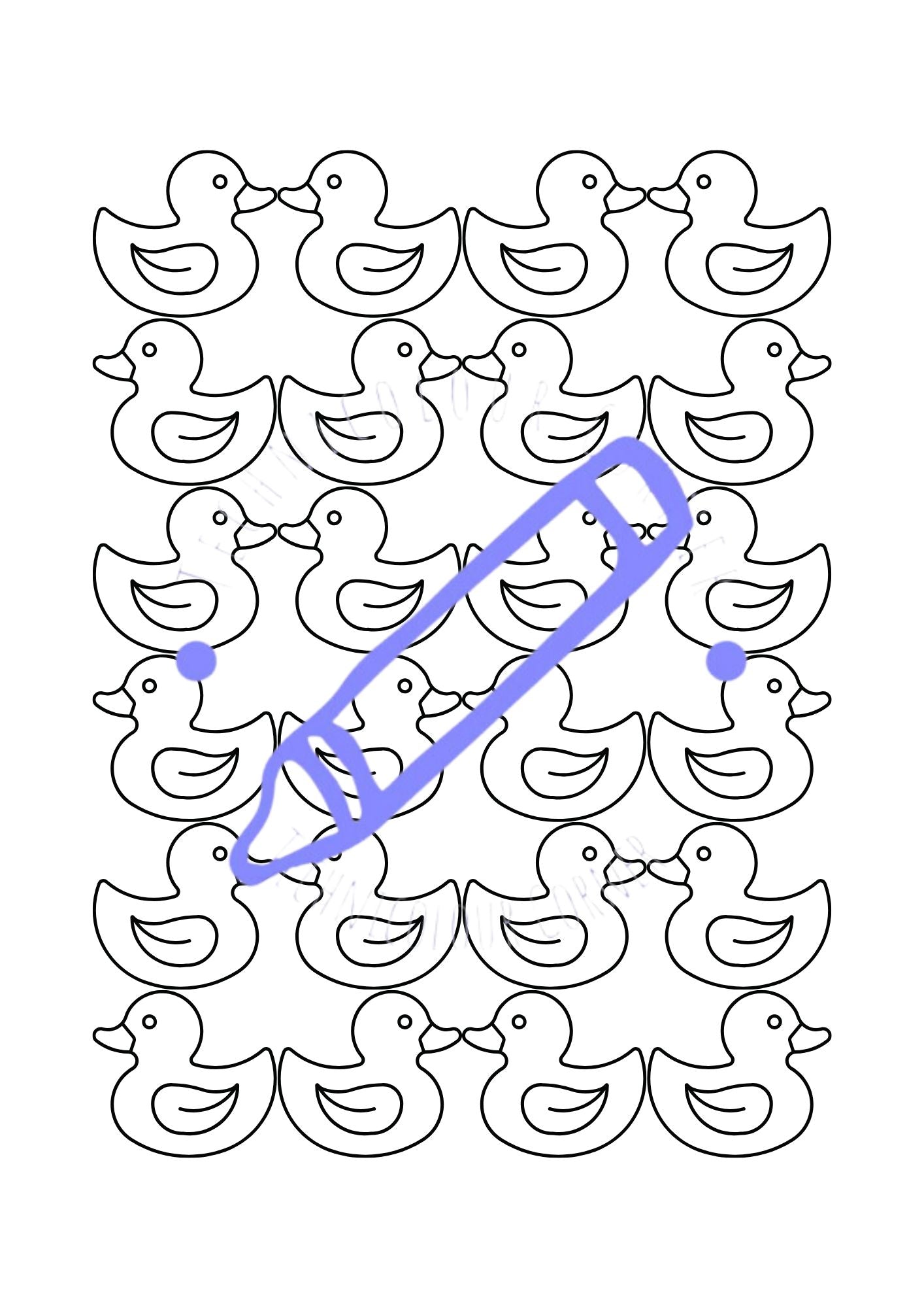 rubber duck colouring page