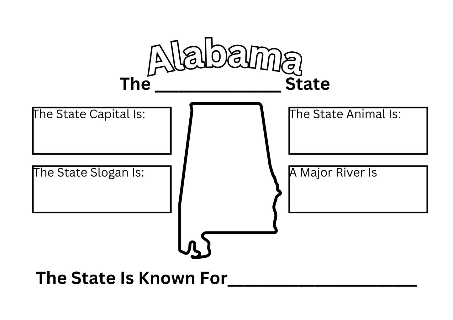 50 States Of America Educational Pages For Classrooms