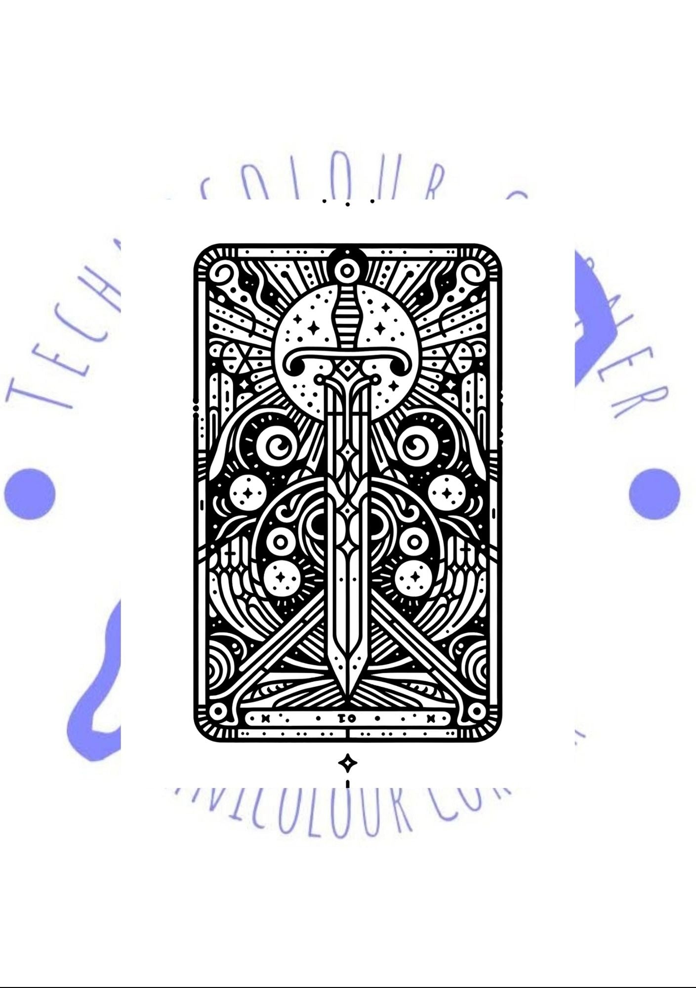 Colour Your Future, Digital Tarot Card Colouring For Adults