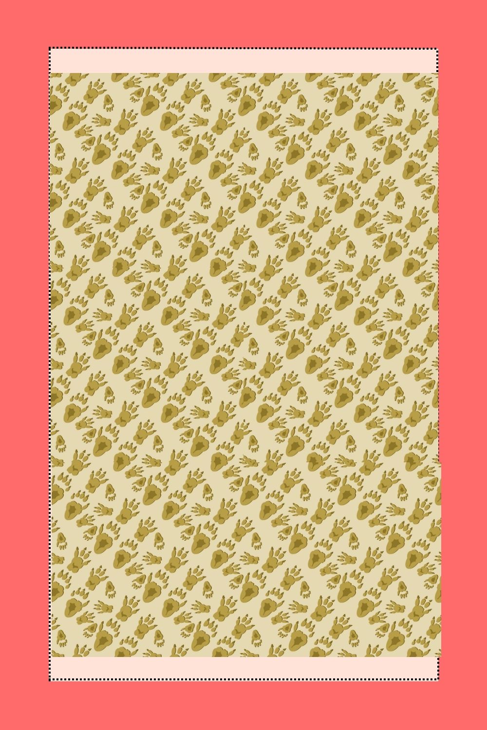 Groundhog Day Paw Print Seamless Pattern