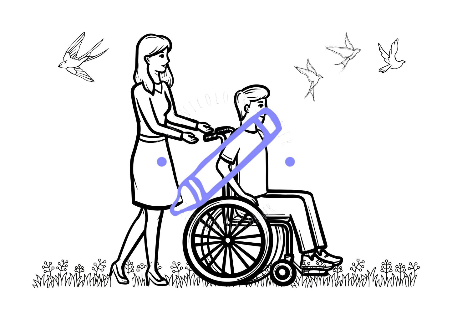 5+ free colouring pages celebrating disability aids
