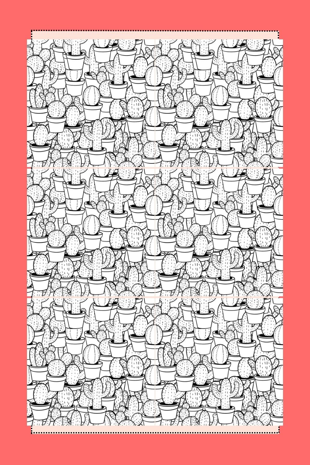 Cinco De Mayo Cactus Seamless Pattern
