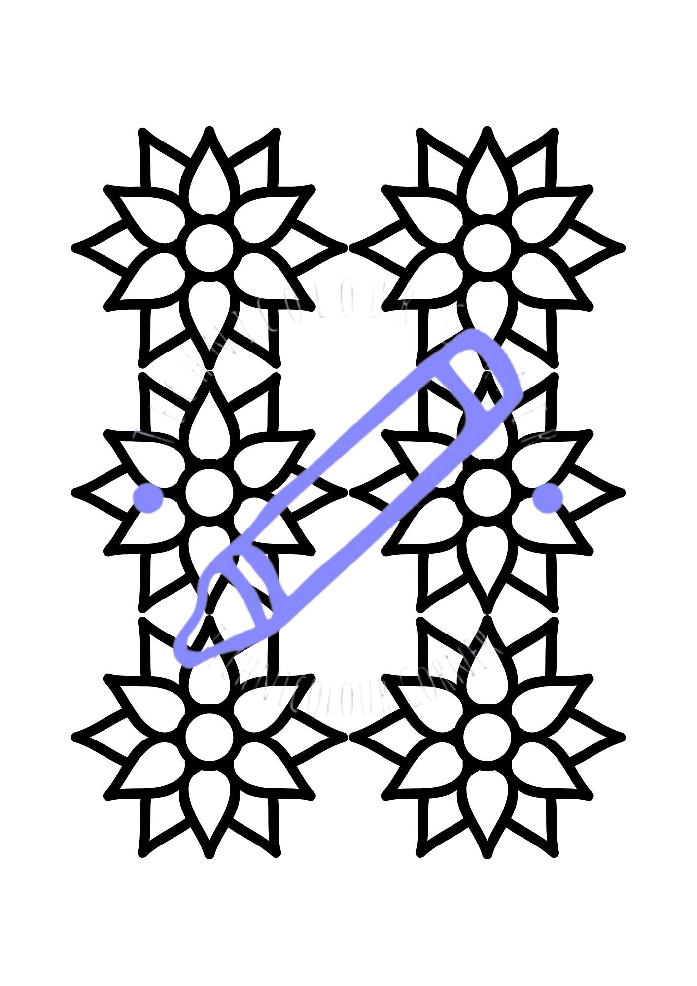 Colouring page from technicolour corner book on bodhi day