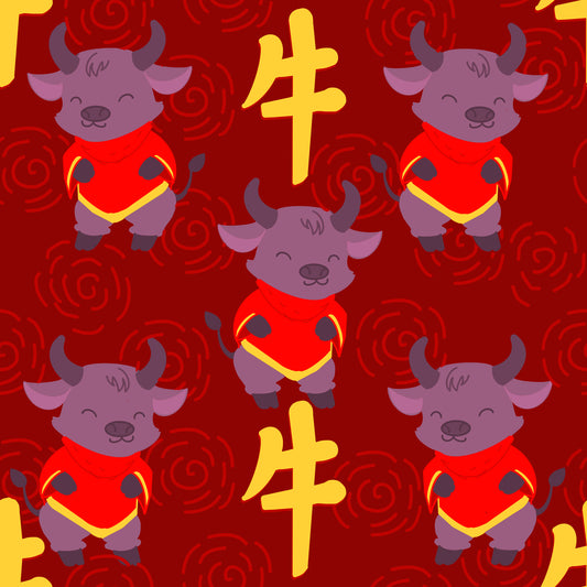 Year Of The Ox Lunar New Year Seamless File