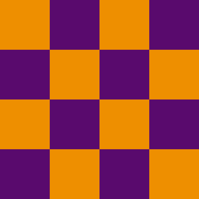 Checkered pattern with alternating purple and orange squares