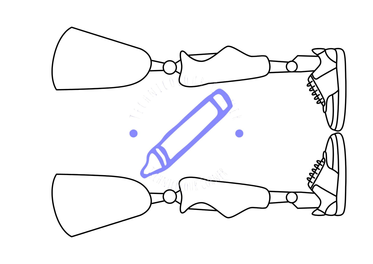 a pair of fake legs in a colouring page