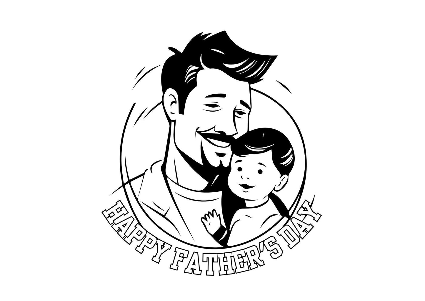 10 Fathers Day Digital pdf Colouring Pages For Kids