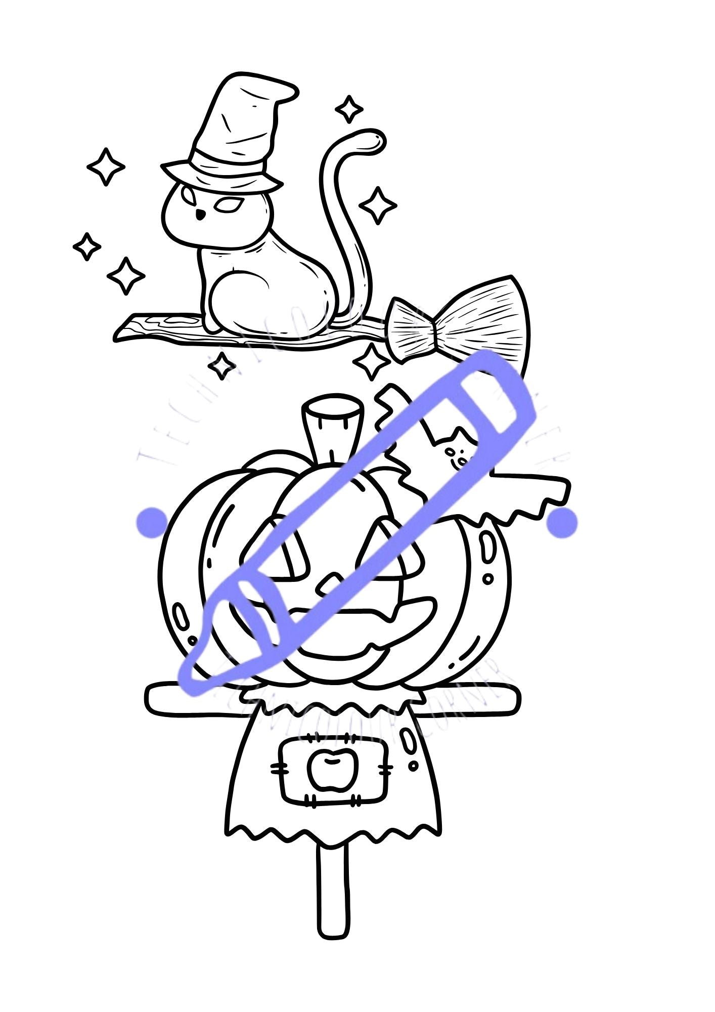 colouring page for halloween