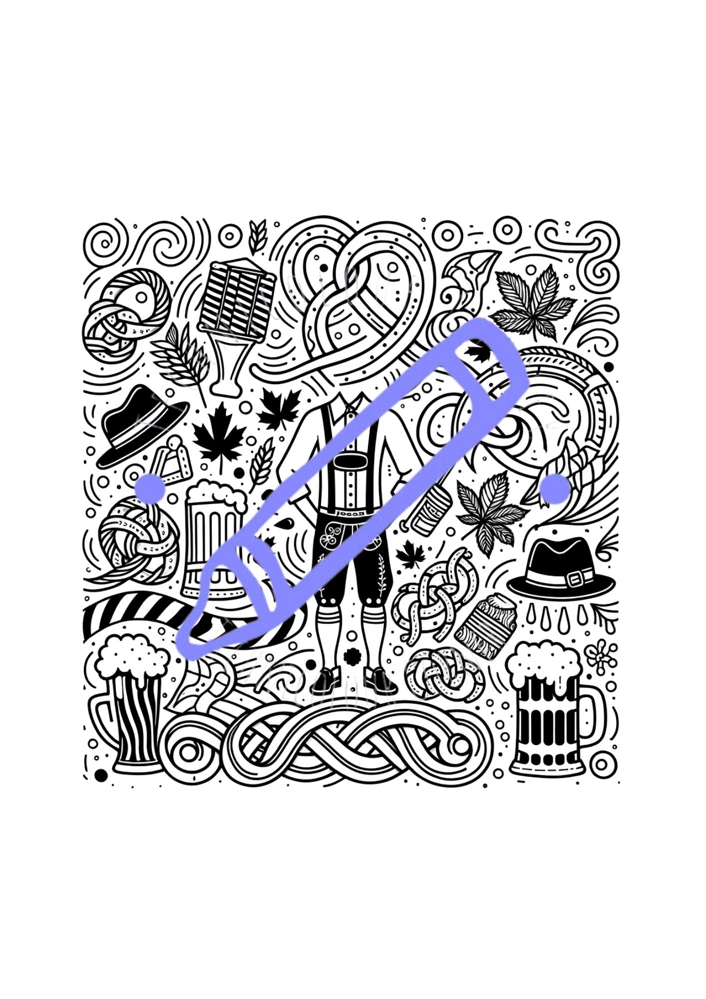 Instant Download Oktoberfest Colouring Pages