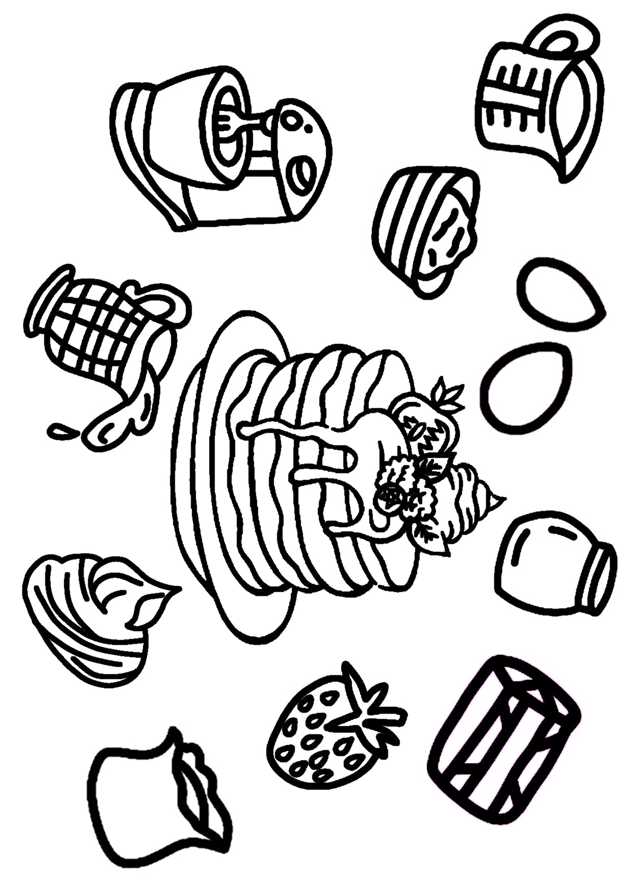 5+ free instant download pancake day colouring pages