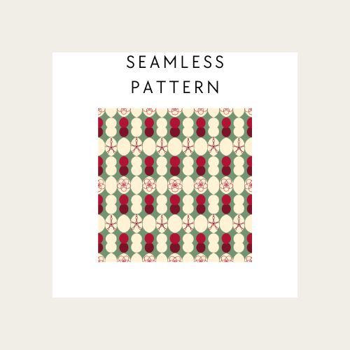 Seamless pattern with geometric shapes on a beige background