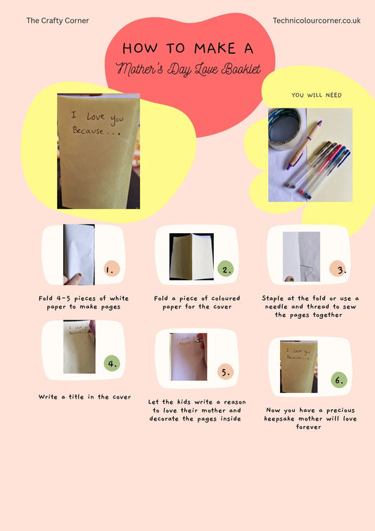 How To Make Mum A “Reasons I Love You” Mini Book This Mothers Day