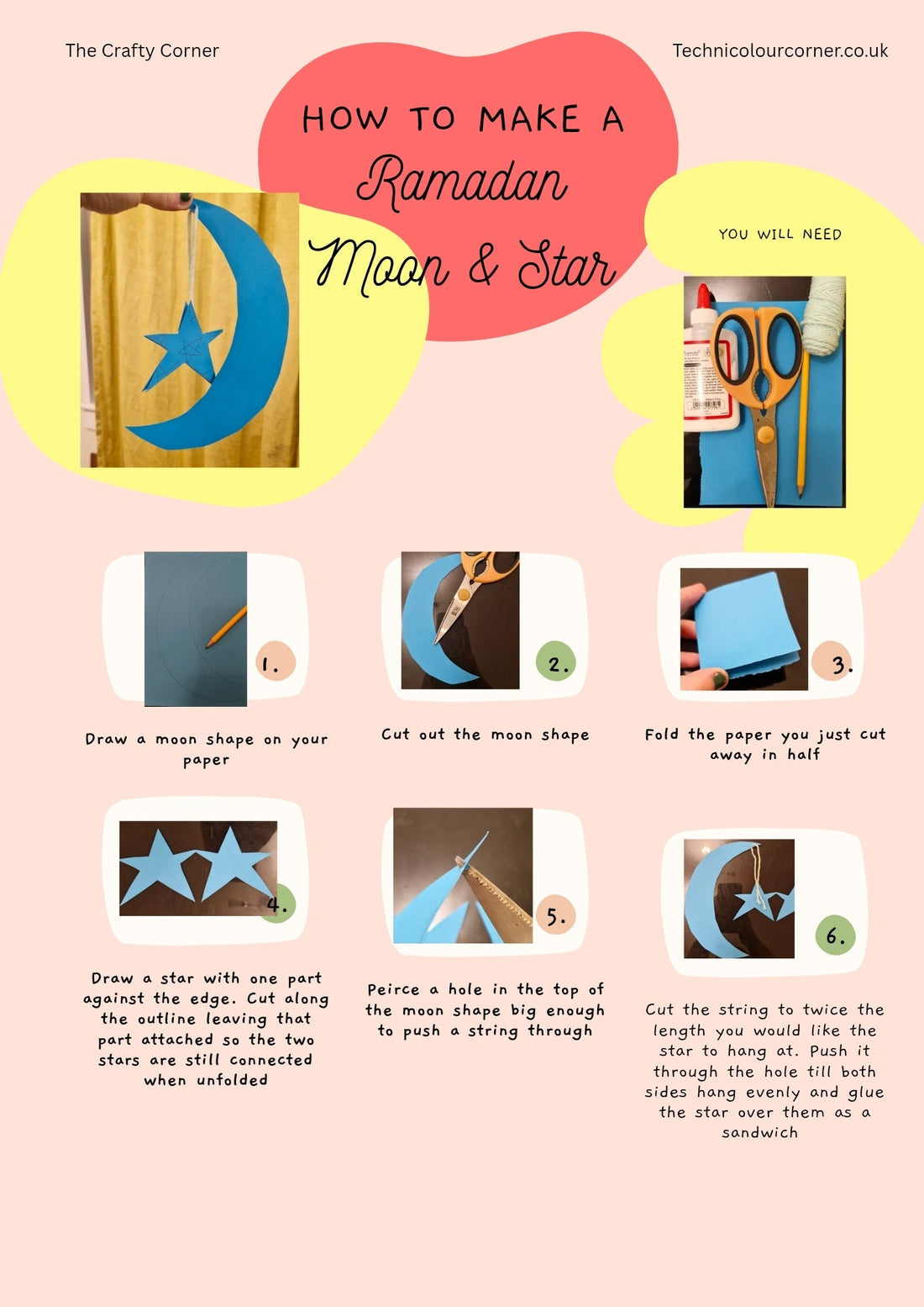 How To Make Your Own Crescent Moon & Star Ramadan Decorations