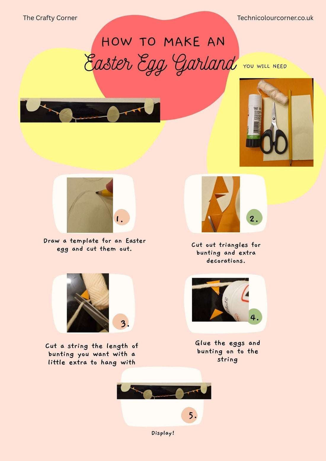 easter egg garland tutorial