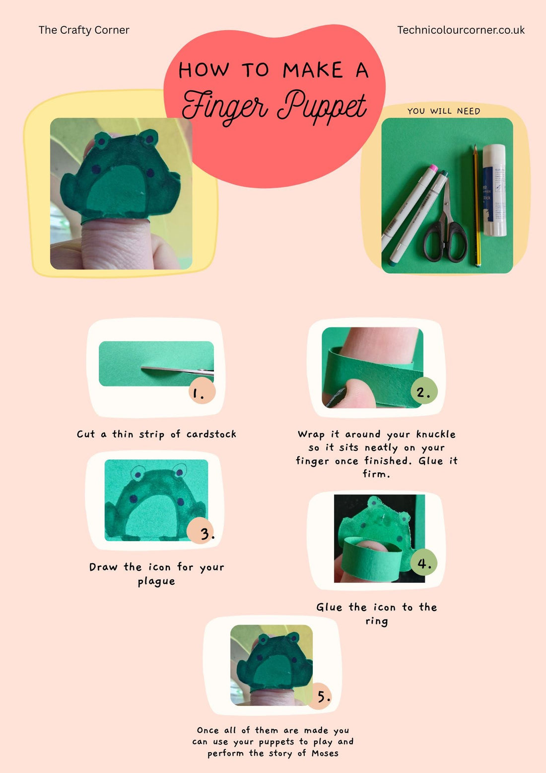 How to make a passover finger puppet