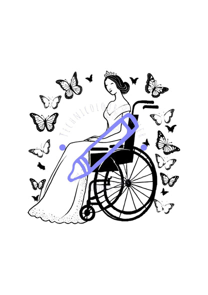 Princess In A Wheelchair Colouring Book