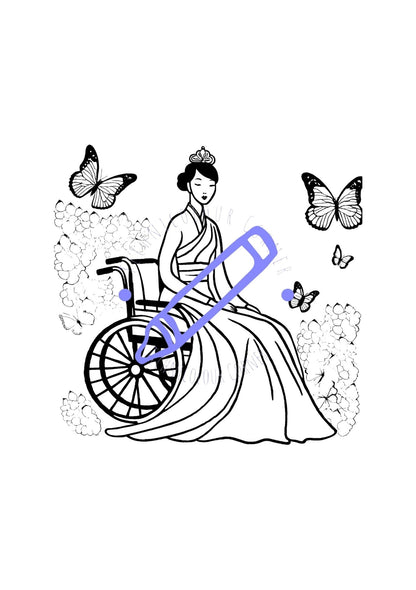 Princess In A Wheelchair Colouring Book