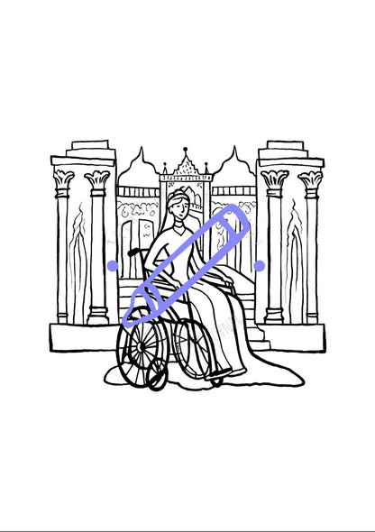 Princess In A Wheelchair Colouring Book