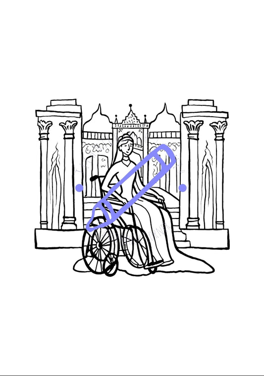 Princess In A Wheelchair Colouring Book