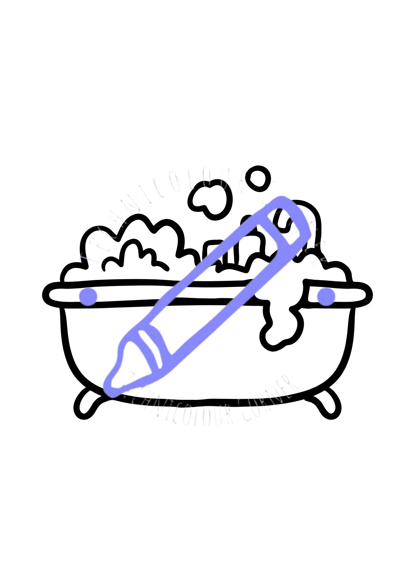 Bath Time Colouring Book