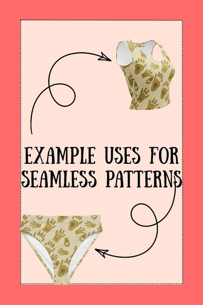 Groundhog Day Paw Print Seamless Pattern
