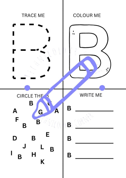 26 Alphabet Tracing Worksheets For Toddlers