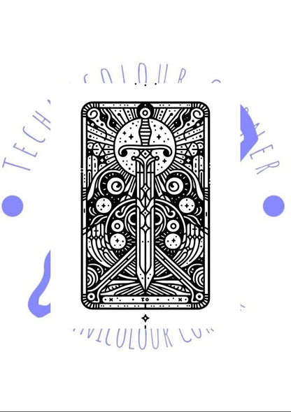 Colour Your Future, Digital Tarot Card Colouring For Adults