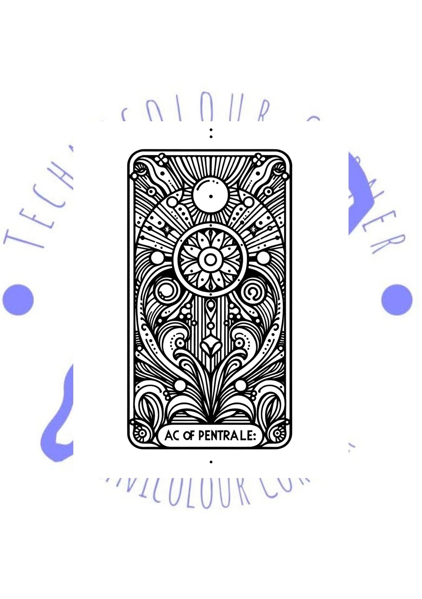 Colour Your Future, Digital Tarot Card Colouring For Adults