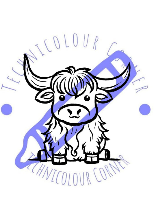 Highland Coo Colouring Book