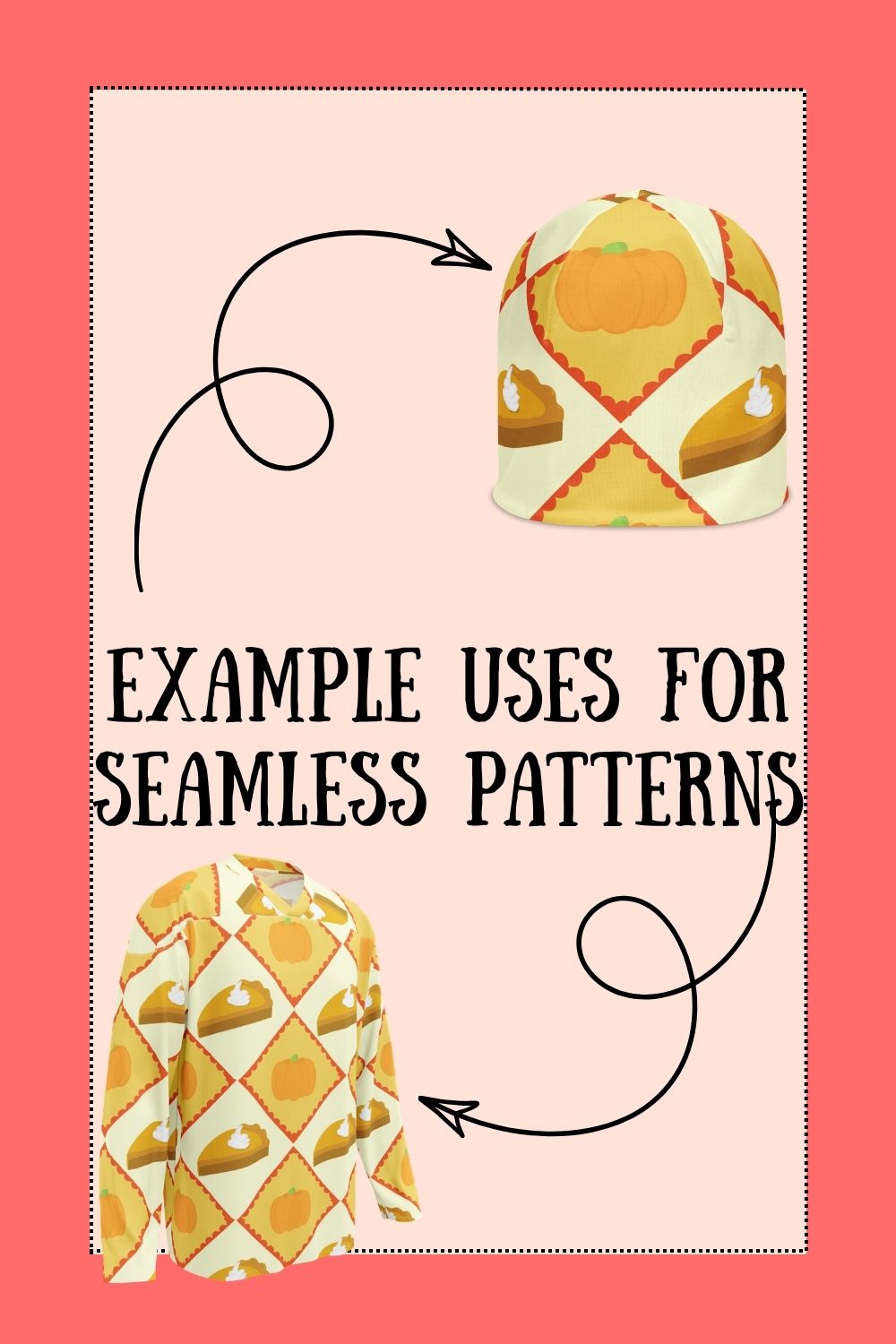 pumpkin pie thanksgiving seamless pattern