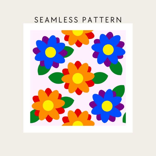 Pride Flowers Seamless Pattern