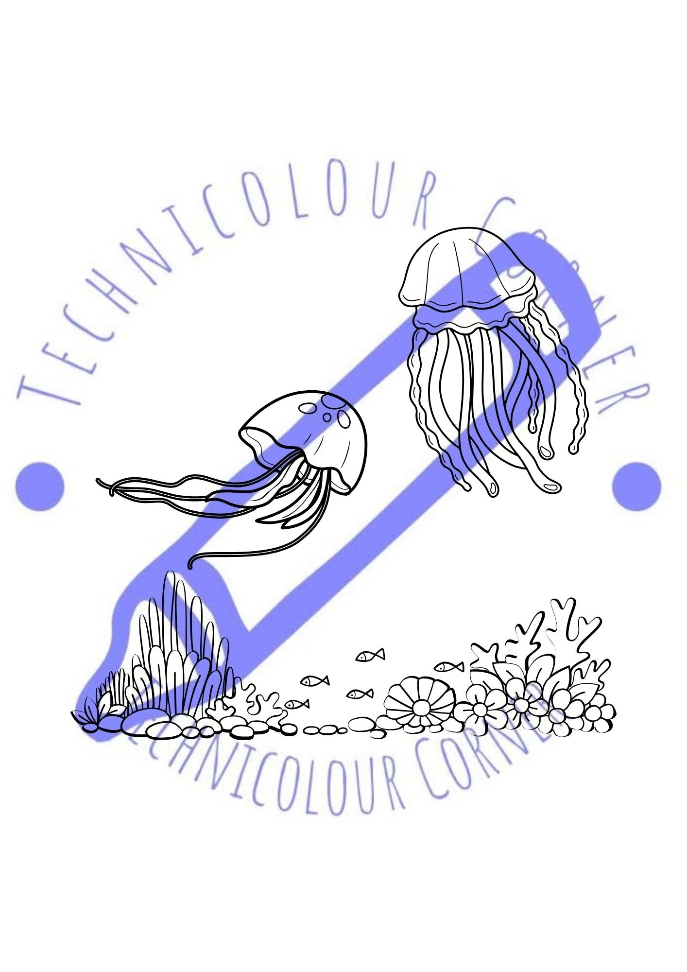 At The Aquarium - A Colouring Book For Kids