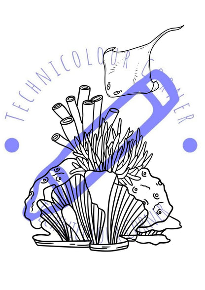 At The Aquarium - A Colouring Book For Kids