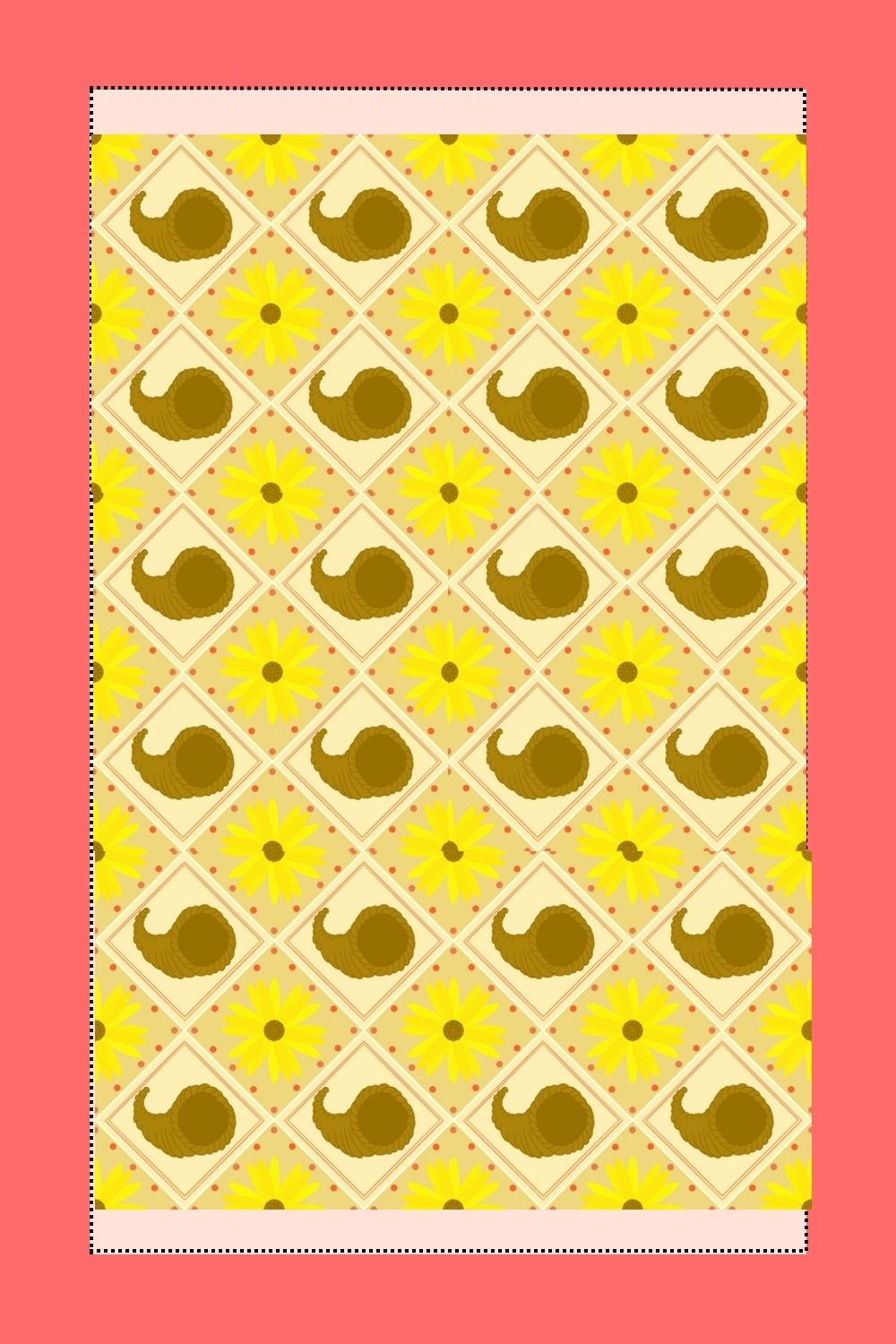 Cornucopia Thanksgiving Seamless Pattern