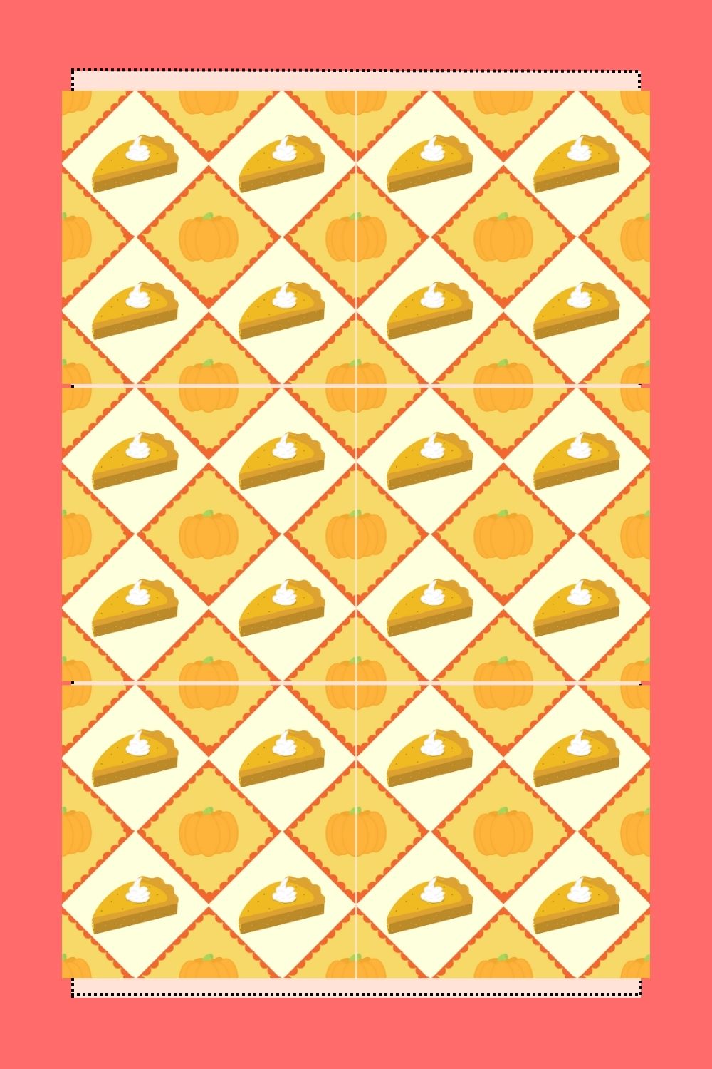 pumpkin pie thanksgiving seamless pattern