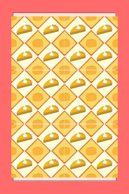 pumpkin pie thanksgiving seamless pattern