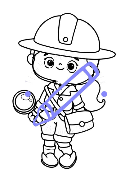 Careers In Uniform Colouring Book