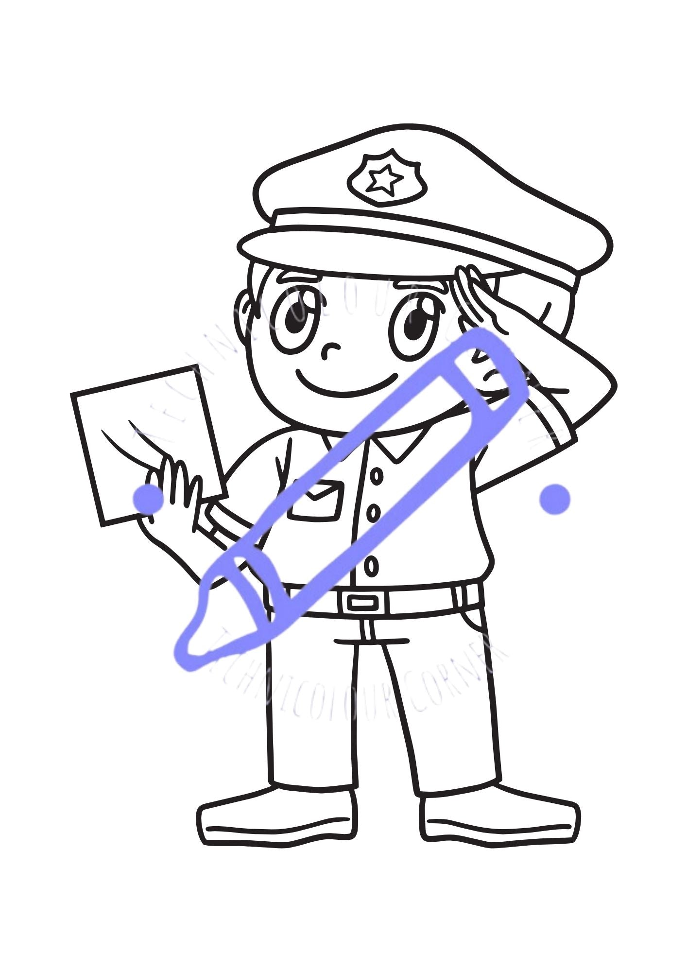 Careers In Uniform Colouring Book