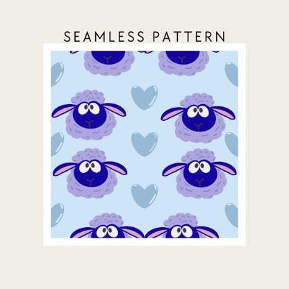 Sheep Themed Aqiqah Seamless Patterns
