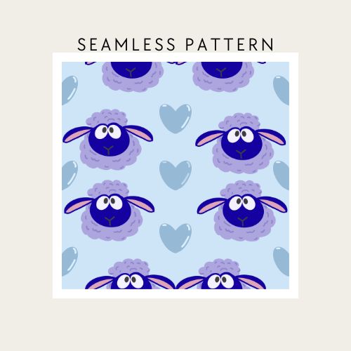 Sheep Themed Aqiqah Seamless Patterns