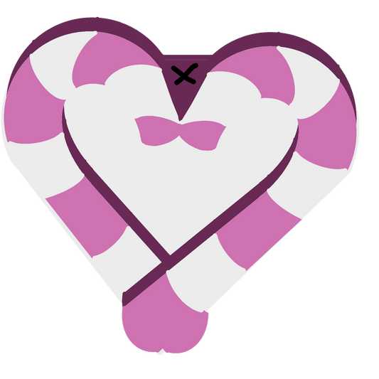 Candy Cane Heart Gift Tag