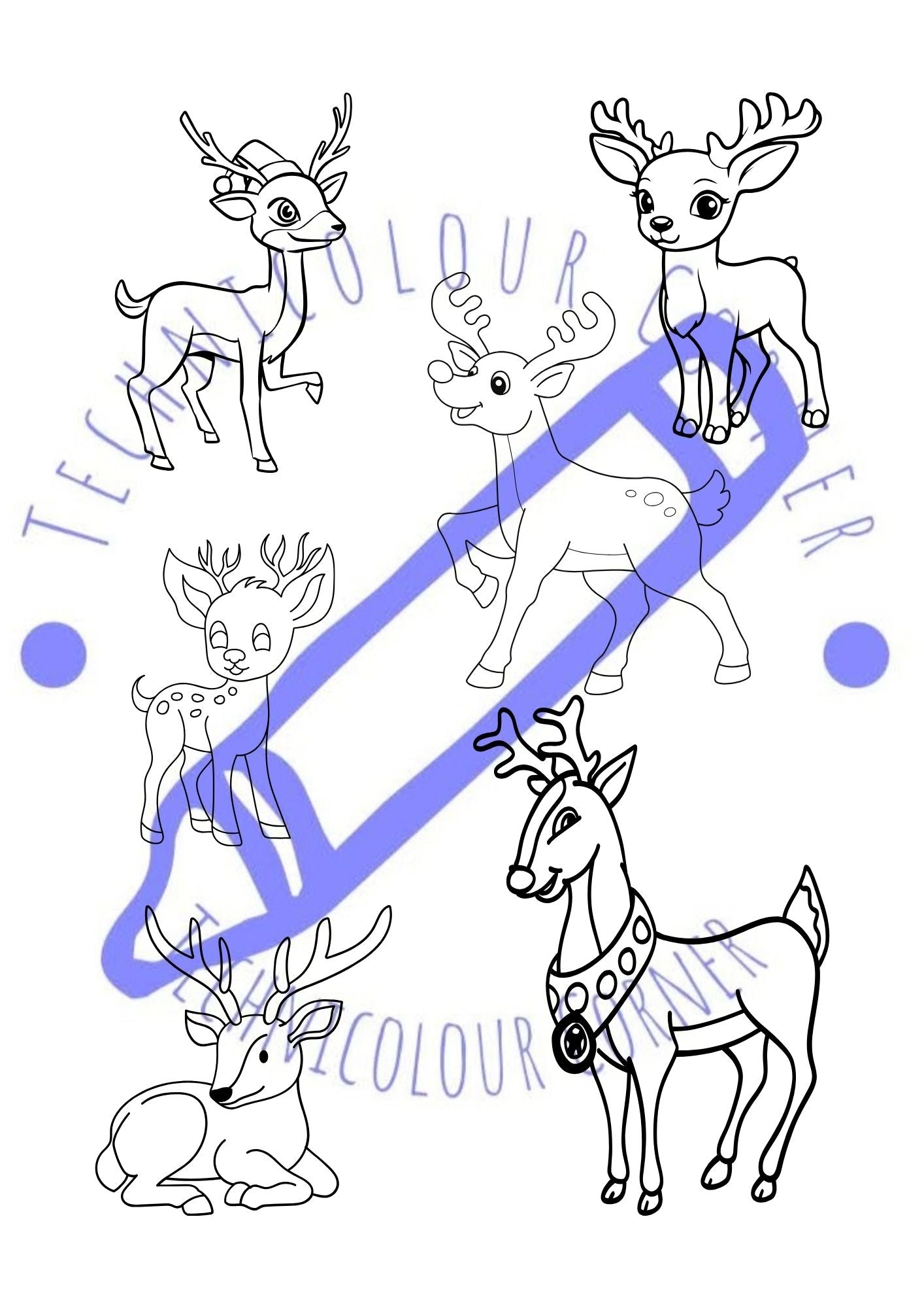 A Christmas Animals Colouring Page From Technicolour Corner