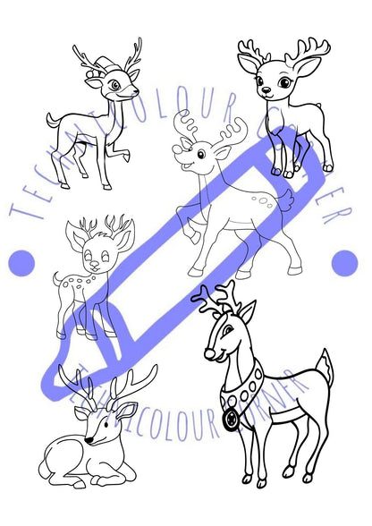 A Christmas Animals Colouring Page From Technicolour Corner