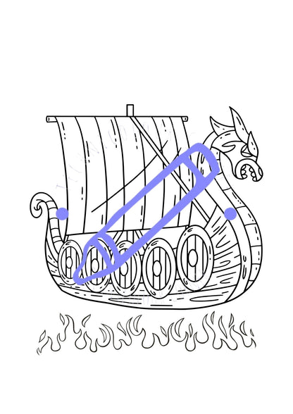 Colouring page from technicolour corner colouring book on hogmanay