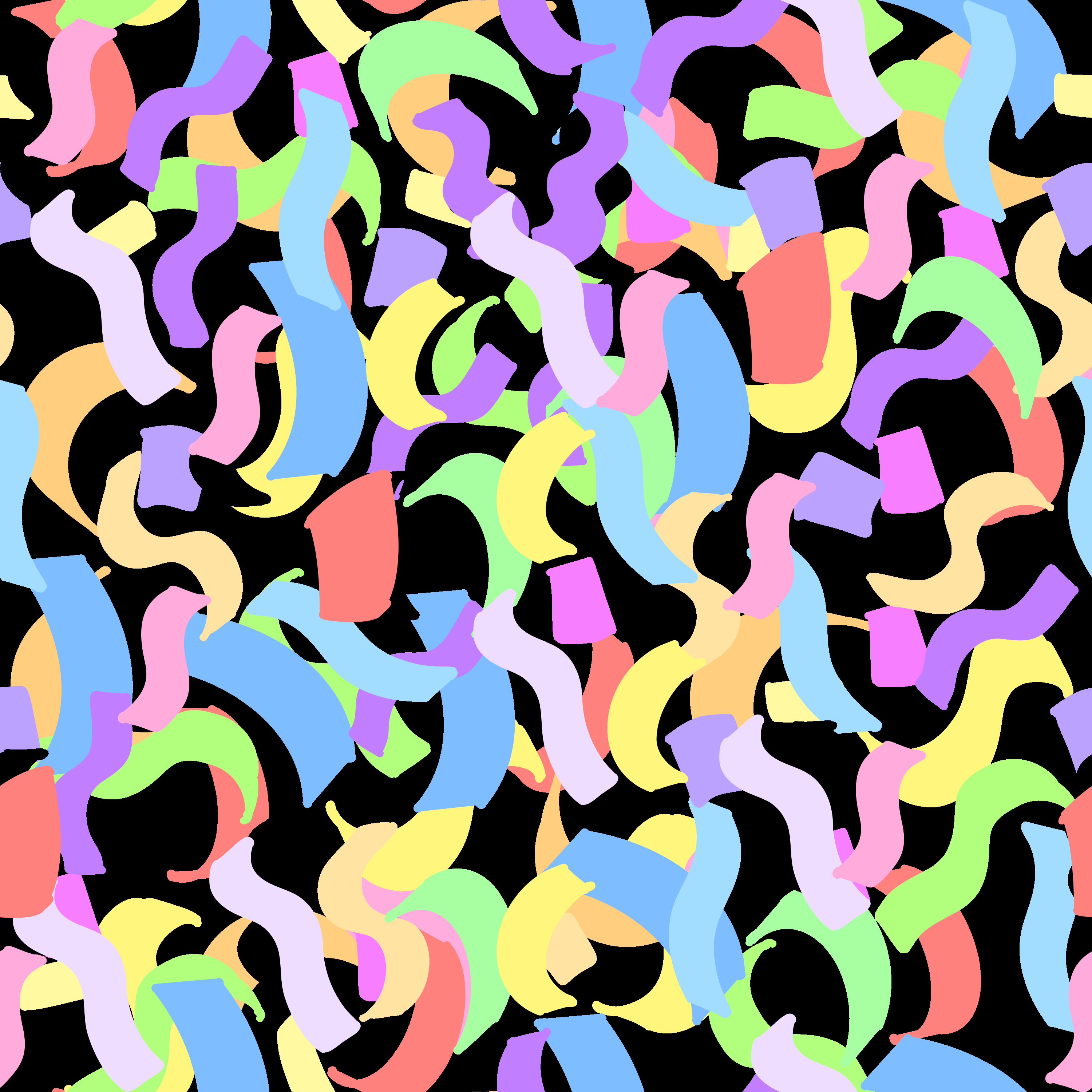 Colorful pride coloured abstract pattern on a black background