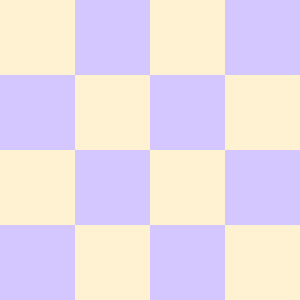 Pattern of alternating light purple and yellow squares
