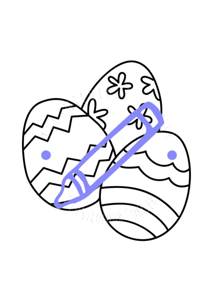 Colouring page from technicolour corner colouring book easter colouring book