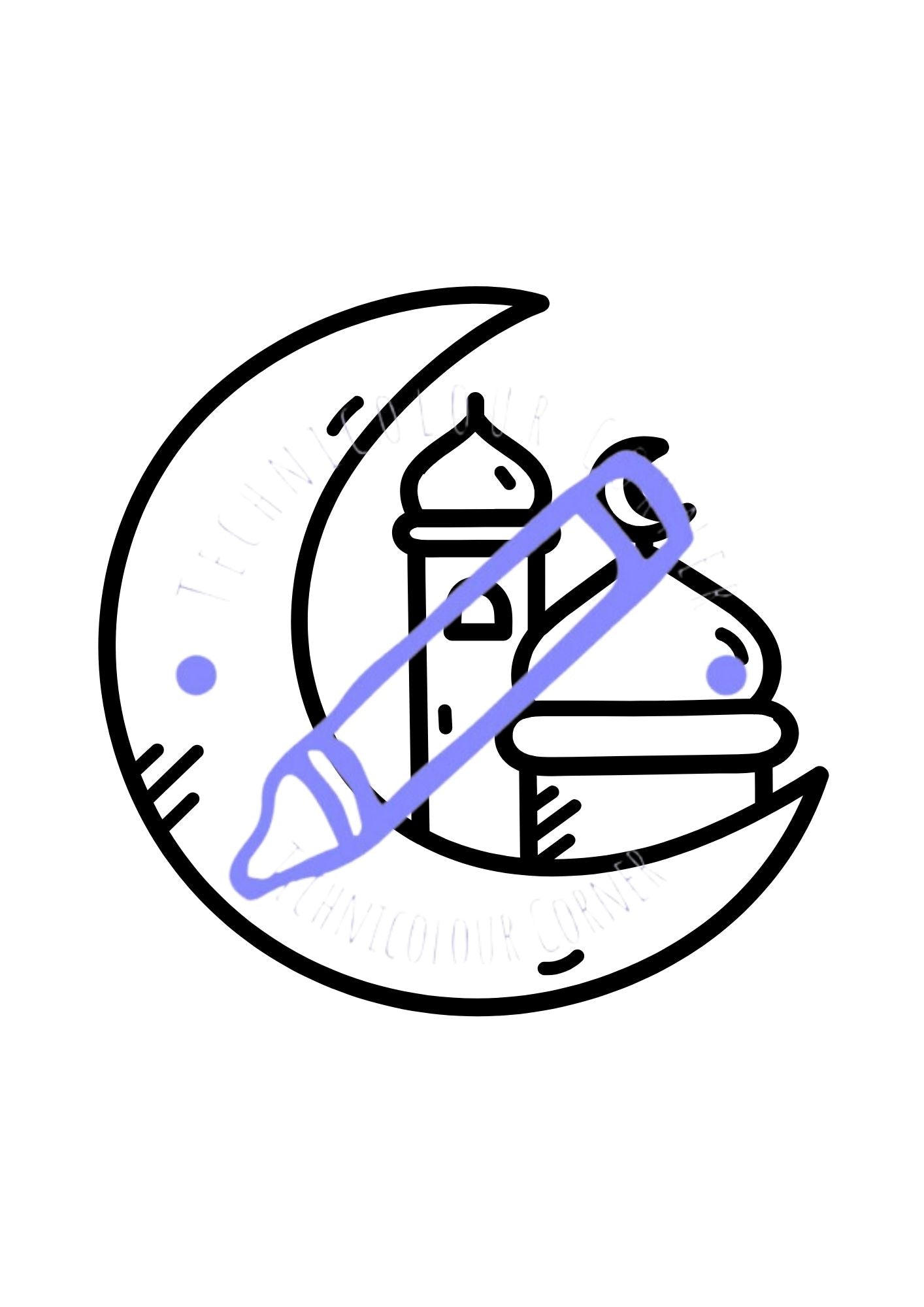 Hajj Colouring Page from the colouring book of technicolour corner on hajj